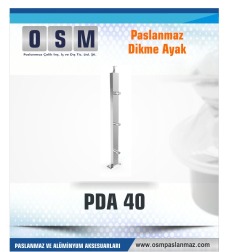 PASLANMAZ DİKME AYAK PDA 040